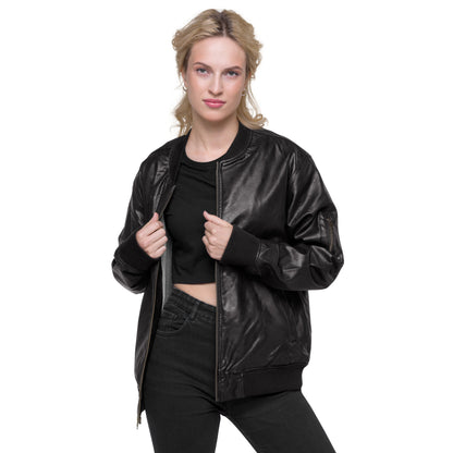 Raising Legends Leather Bomber Jacket