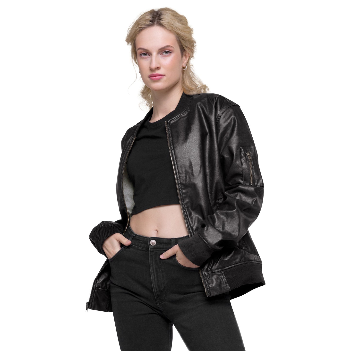 Raising Legends Leather Bomber Jacket