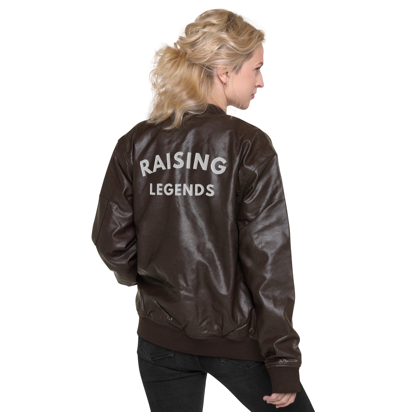 Raising Legends Leather Bomber Jacket