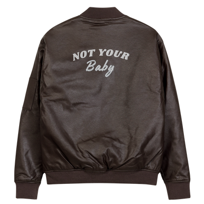 Not Your Baby Leather Bomber Jacket