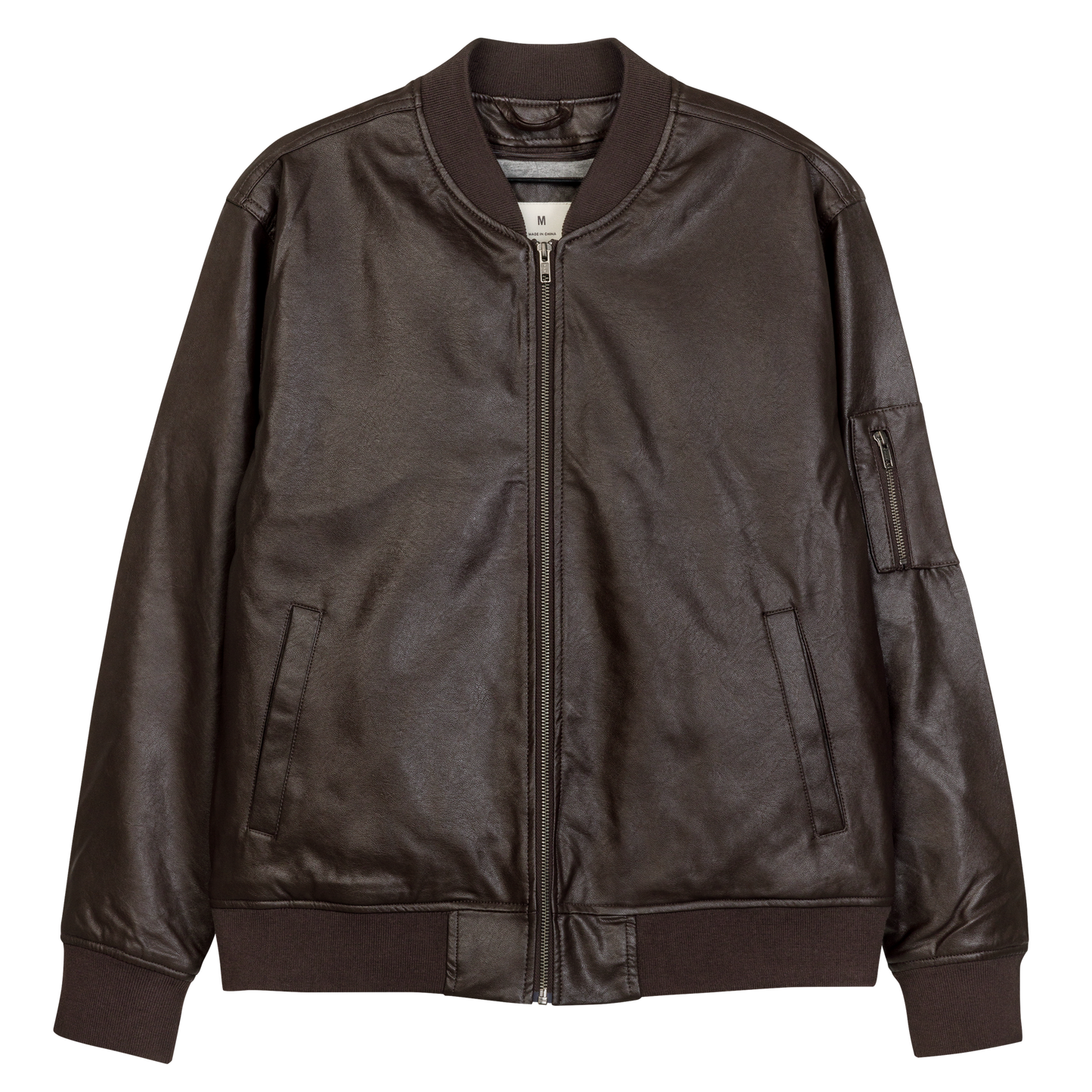 Stay Real Leather Bomber Jacket