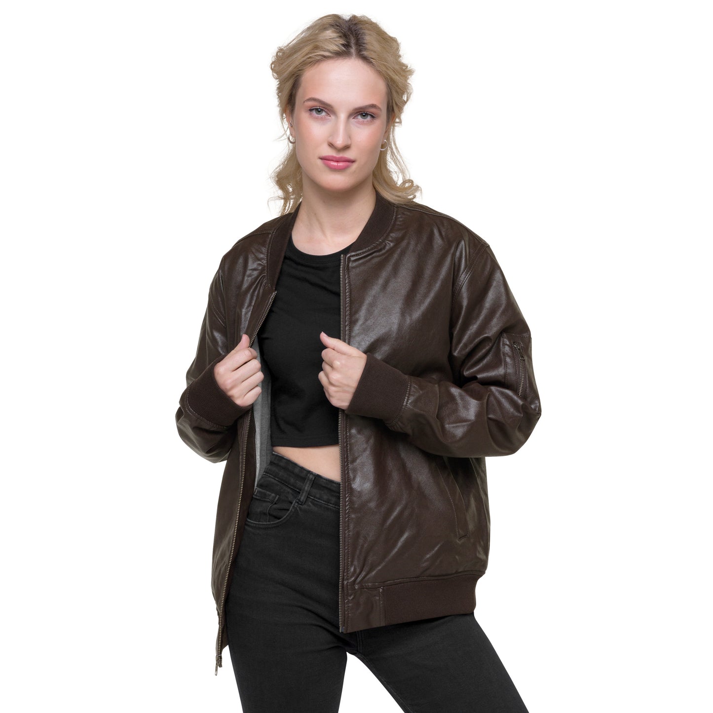 Raising Legends Leather Bomber Jacket