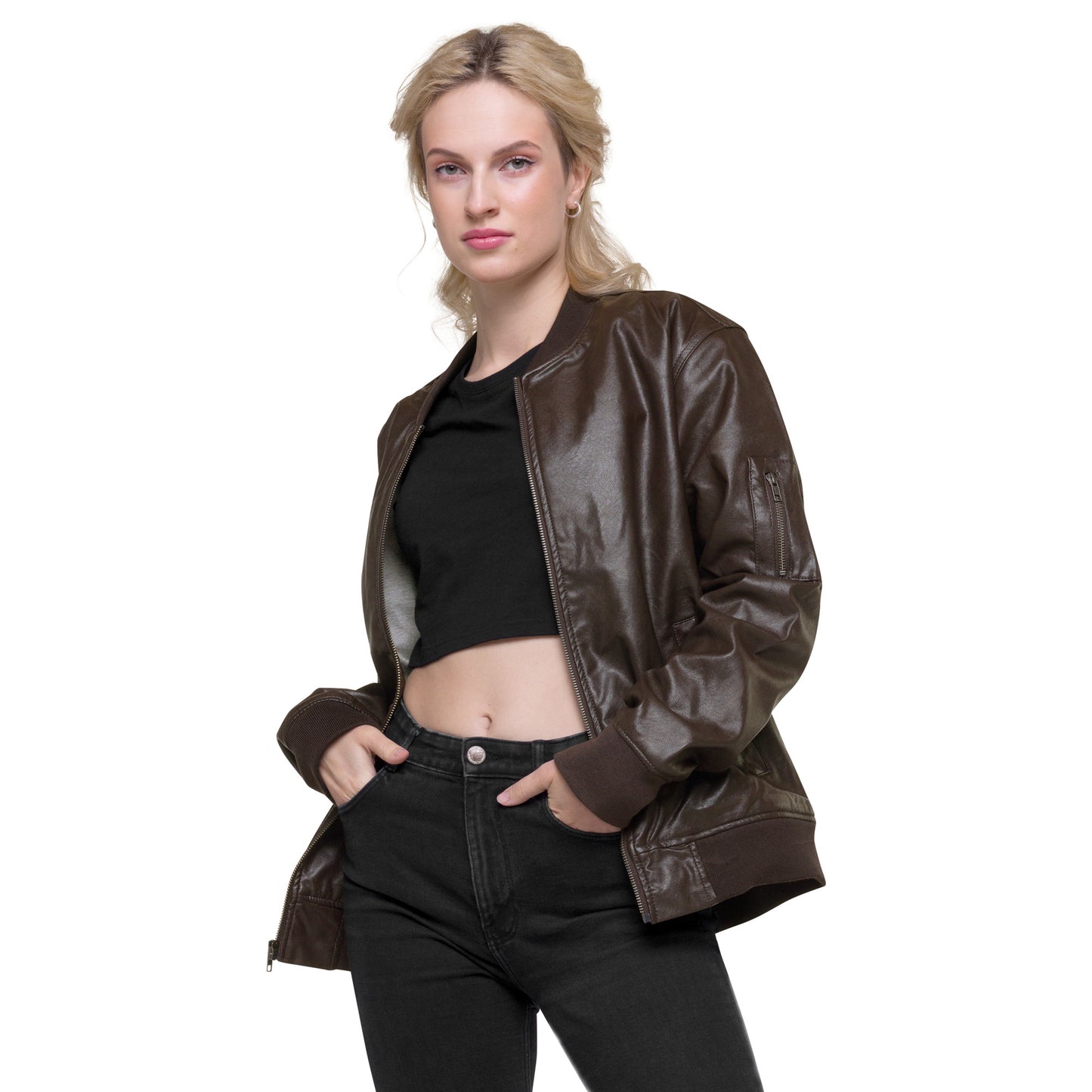 Raising Legends Leather Bomber Jacket