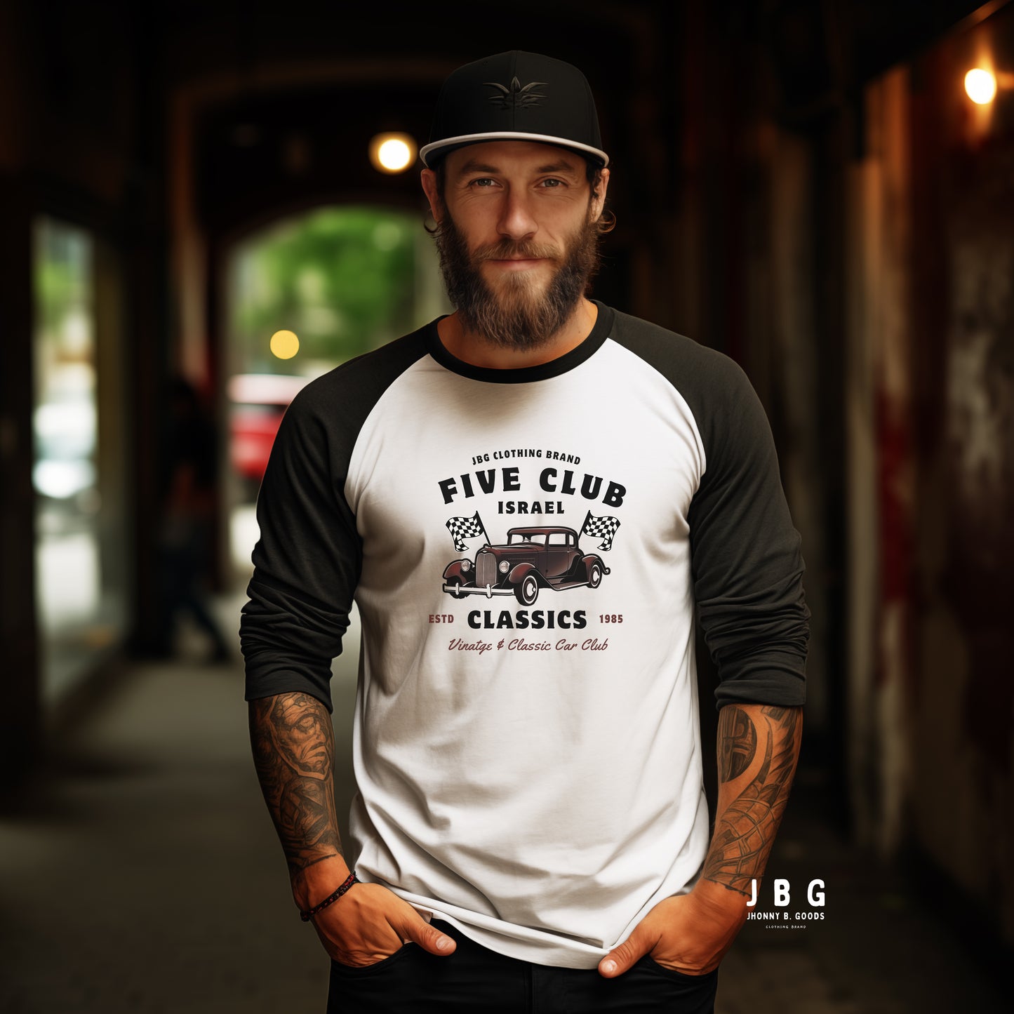 Five Club men's 3/4 sleeve raglan shirt