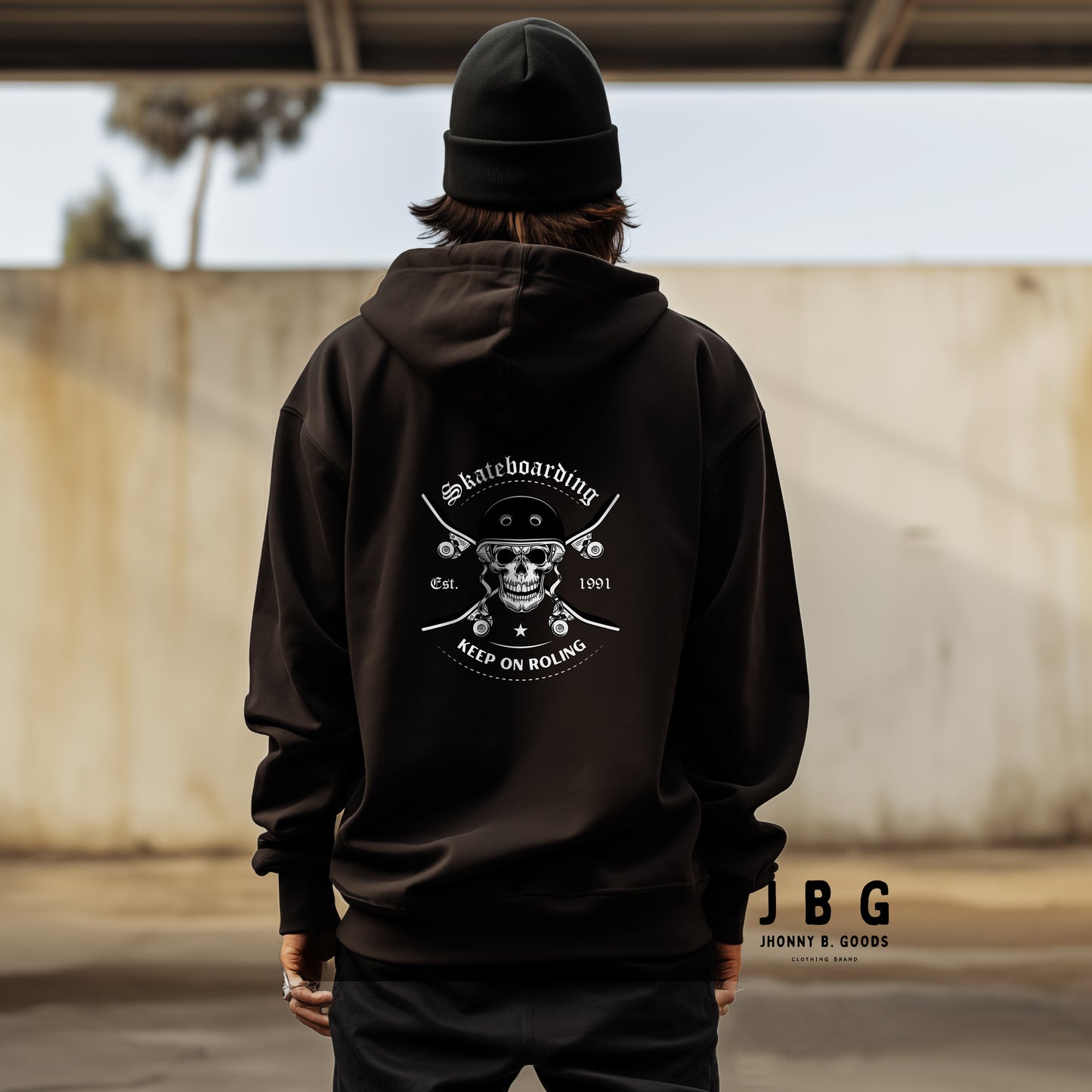 Skateboarding Keep On Roling men midweight hoodie