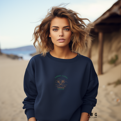 Langi Langi Zanzibar Beach Club Embroidered women's Premium Sweatshirt