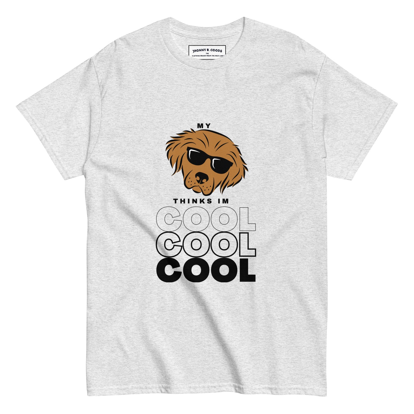 My dog thinks I'm cool Men's dogs classic tee