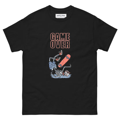 game over dark skateboarding tee