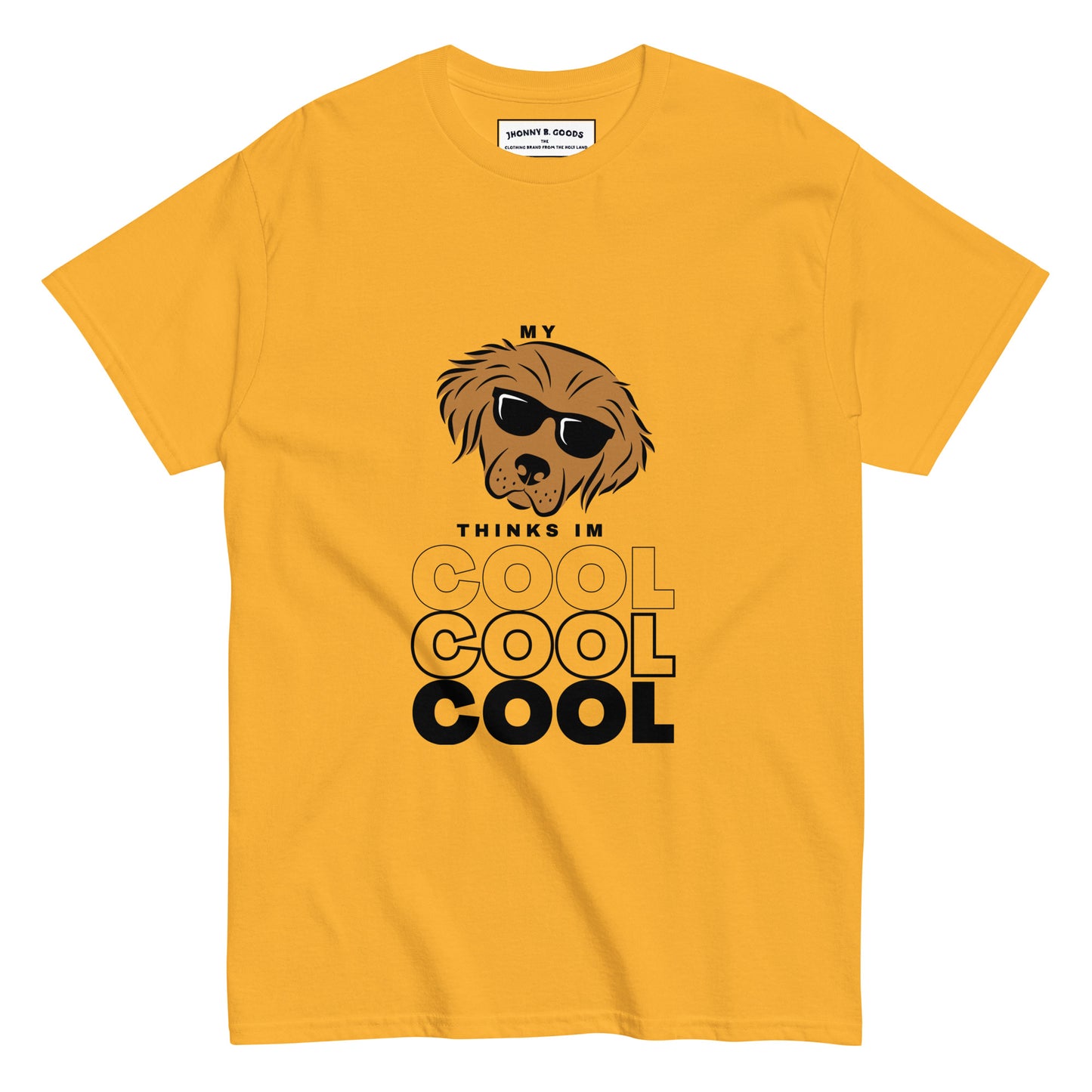 My dog thinks I'm cool Men's dogs classic tee