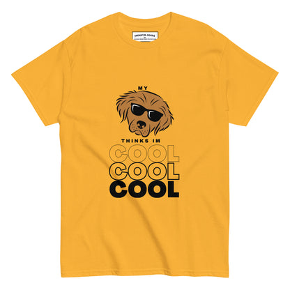 My dog thinks I'm cool Men's dogs classic tee