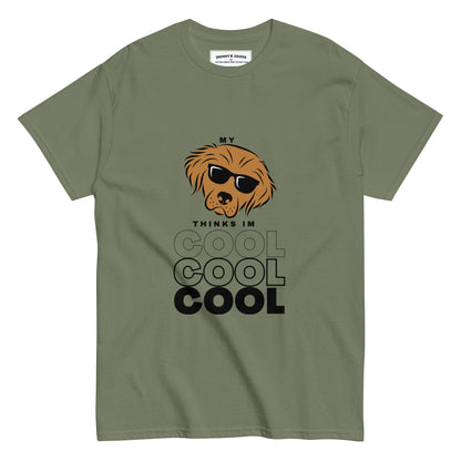 My dog thinks I'm cool Men's dogs classic tee