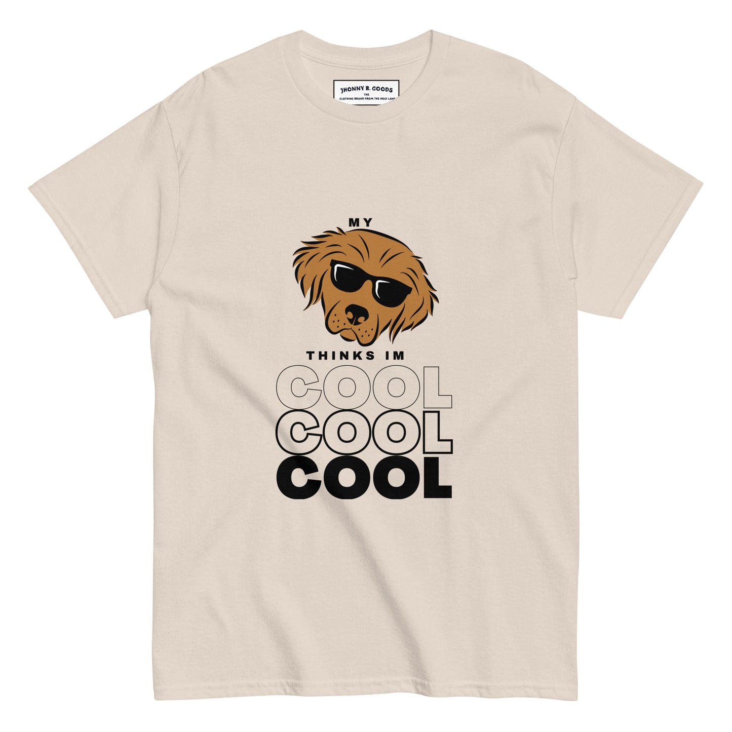 My dog thinks I'm cool Men's dogs classic tee