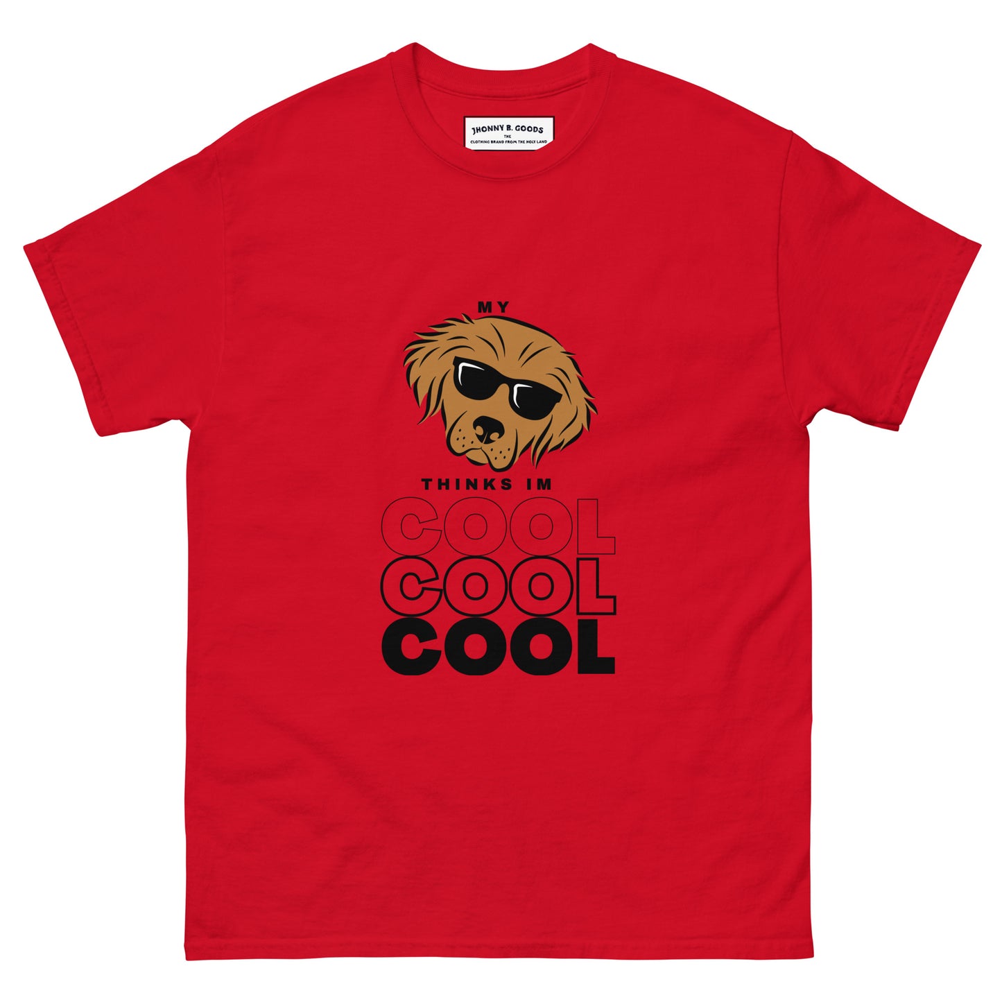 My dog thinks I'm cool Men's dogs classic tee