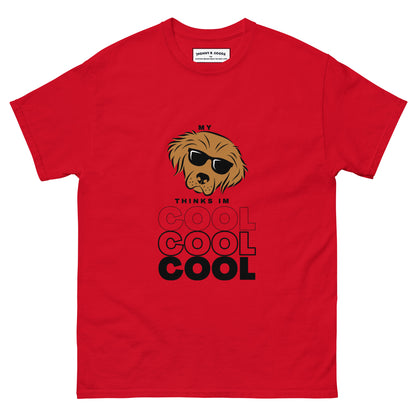 My dog thinks I'm cool Men's dogs classic tee