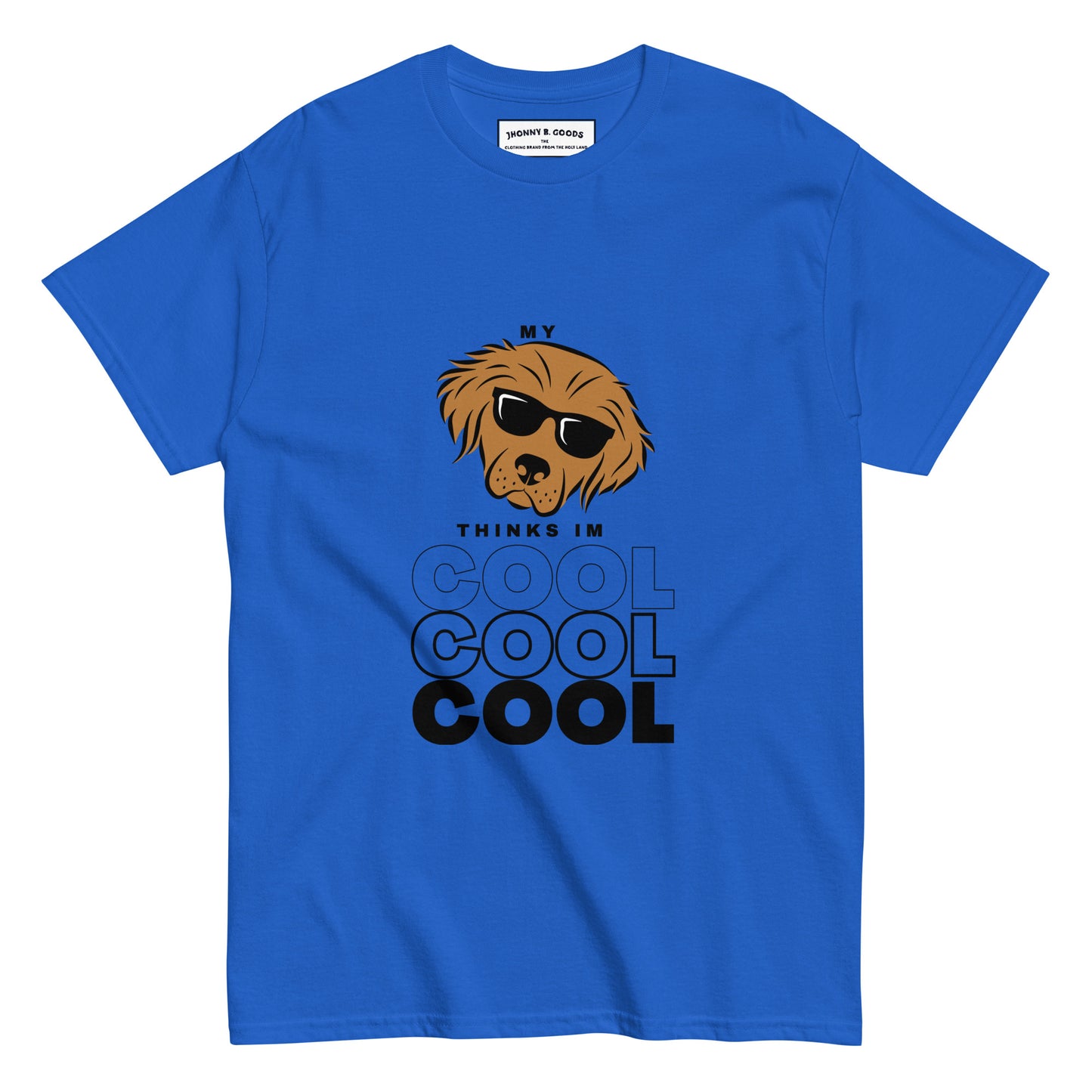 My dog thinks I'm cool Men's dogs classic tee