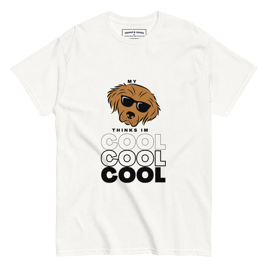 My dog thinks I'm cool Men's dogs classic tee