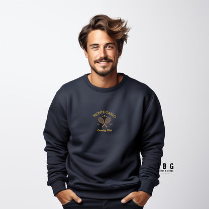 Monte Carlo Tennis Club Embroidered men Premium Sweatshirt