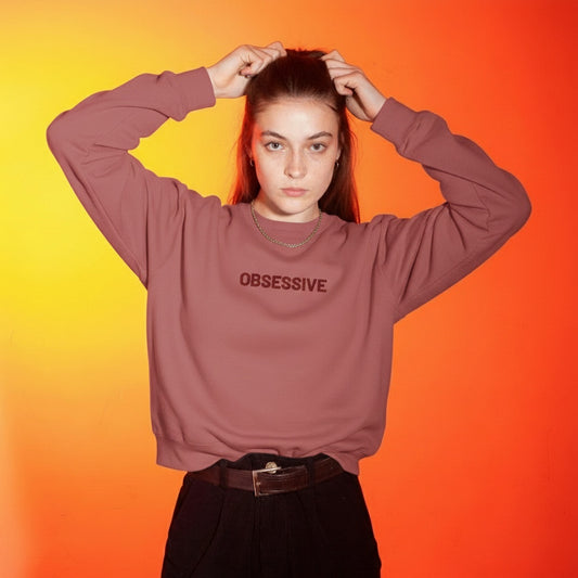 Obsessive - Women's embroiderd garment-dyed sweatshirt