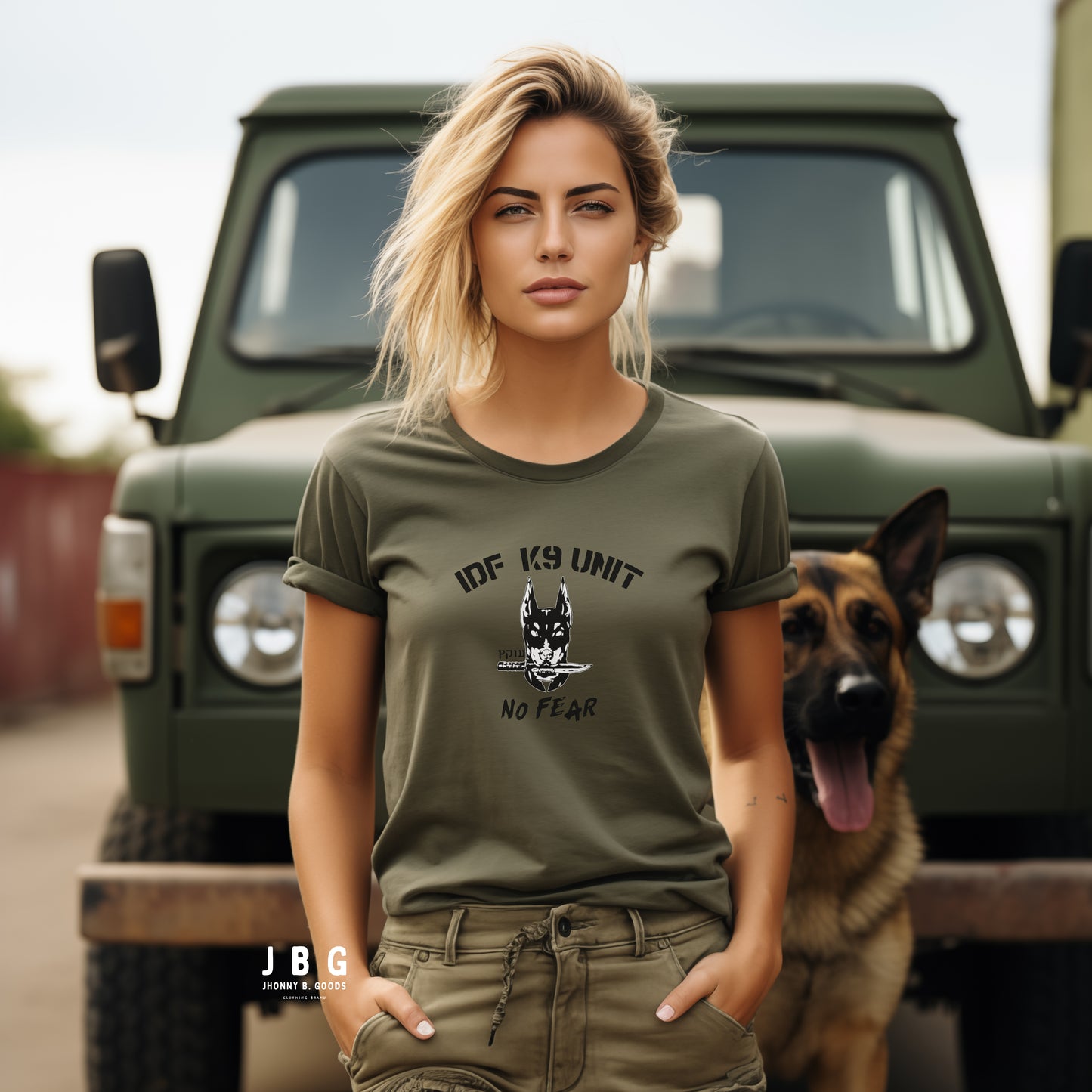 Oketz IDF K-9 Unit womens garment-dyed heavyweight t-shirt