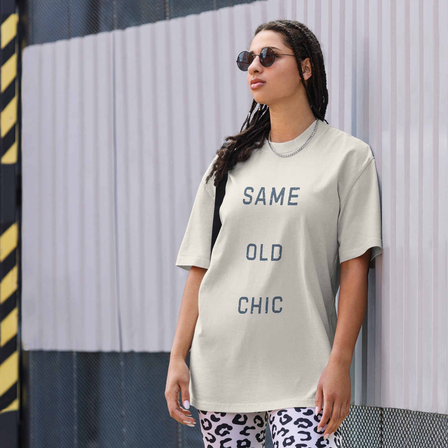 Same Old Chic Oversized faded t-shirt