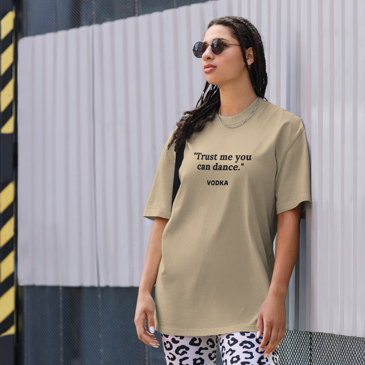 Trust Me You Can Dance Oversized faded t-shirt