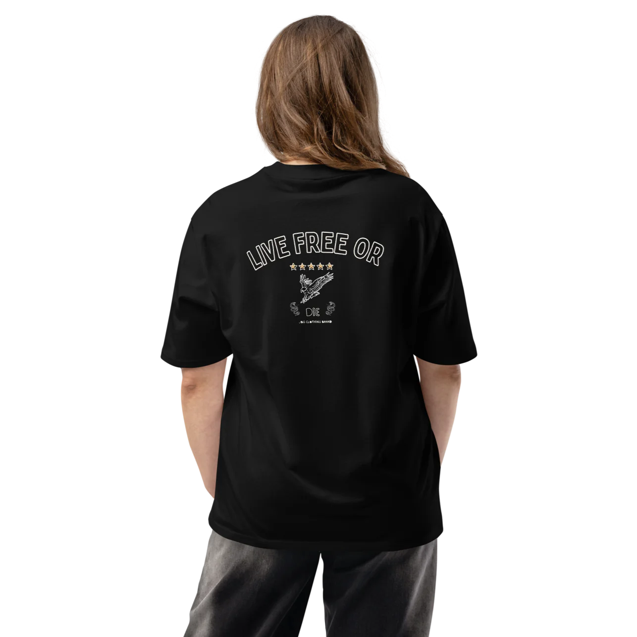 Live Free Womens Oversized heavyweight t-shirt