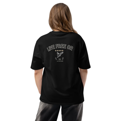 Live Free Womens Oversized heavyweight t-shirt