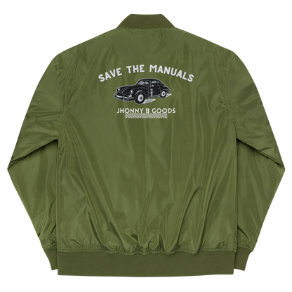 Save The Manuals Premium recycled bomber jacket