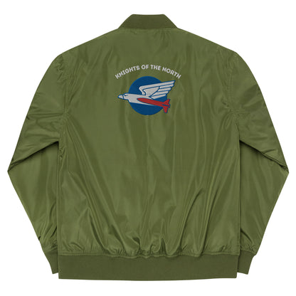 110 f-16 kniths of the north squadron Premium recycled bomber jacket