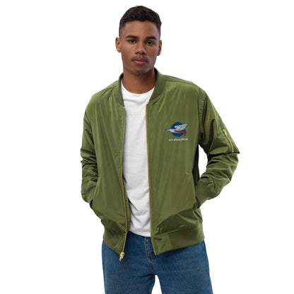 110 f-16 kniths of the north squadron Premium recycled bomber jacket