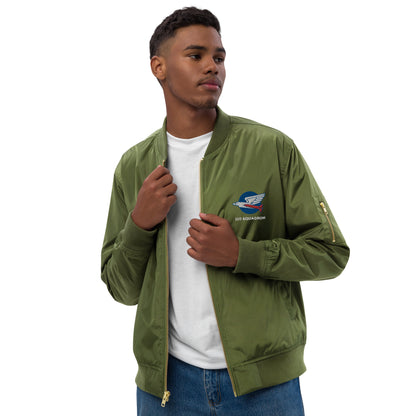 110 f-16 kniths of the north squadron Premium recycled bomber jacket