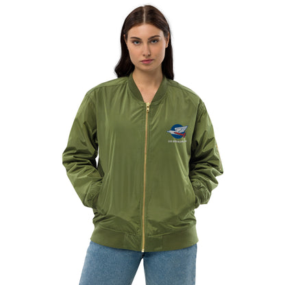 110 f-16 kniths of the north squadron Premium recycled bomber jacket