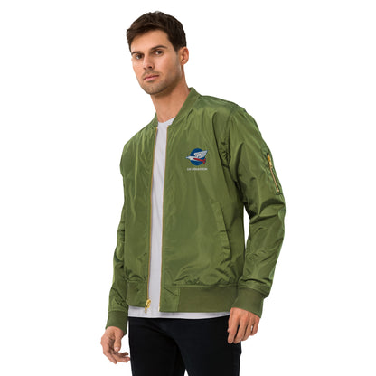 110 f-16 kniths of the north squadron Premium recycled bomber jacket