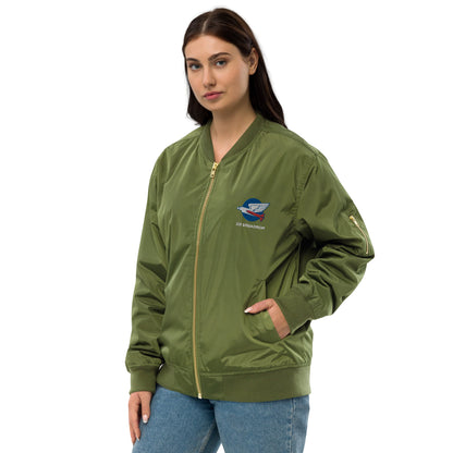 110 f-16 kniths of the north squadron Premium recycled bomber jacket