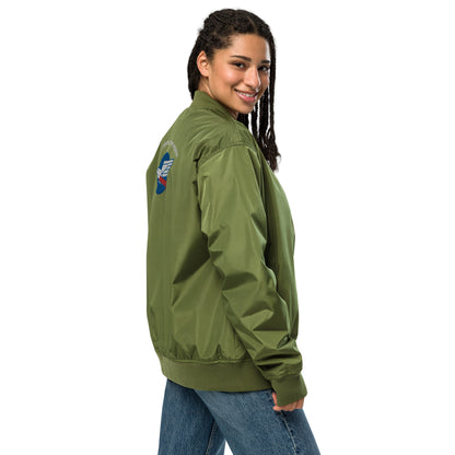 110 f-16 kniths of the north squadron Premium recycled bomber jacket