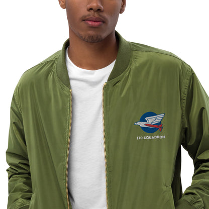 110 f-16 kniths of the north squadron Premium recycled bomber jacket