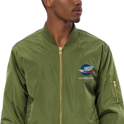 110 f-16 kniths of the north squadron Premium recycled bomber jacket