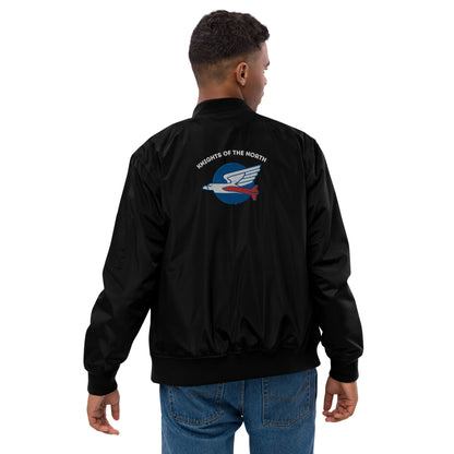 110 f-16 kniths of the north squadron Premium recycled bomber jacket