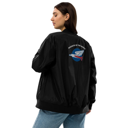 110 f-16 kniths of the north squadron Premium recycled bomber jacket