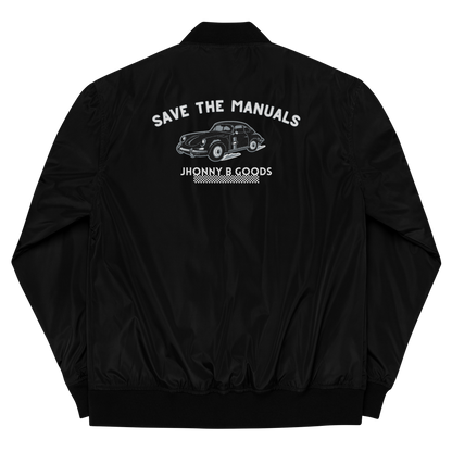 Save The Manuals Premium recycled bomber jacket