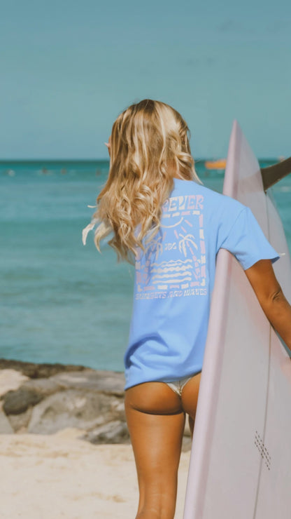 Sunsets and Waves - women's soft Tee