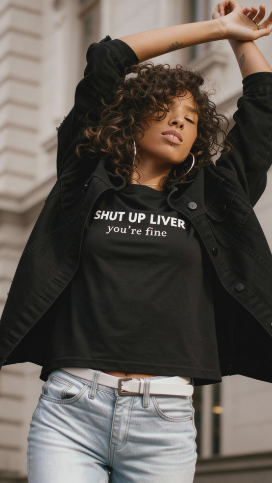 Shut up Liver Women’s high-waisted t-shirt