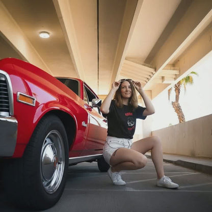 Runnin on empty women's garment-dyed heavyweight t-shirt