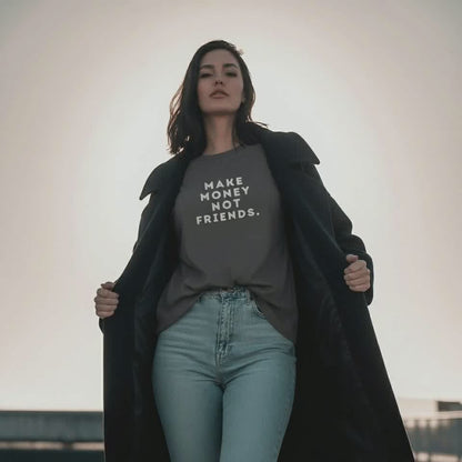Make Money Not Friends Oversized faded t-shirt