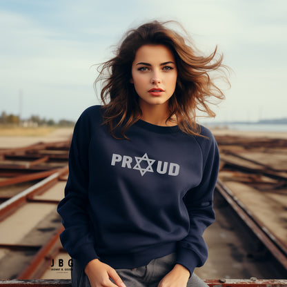 Proud Jew women's embroidered Premium Sweatshirt