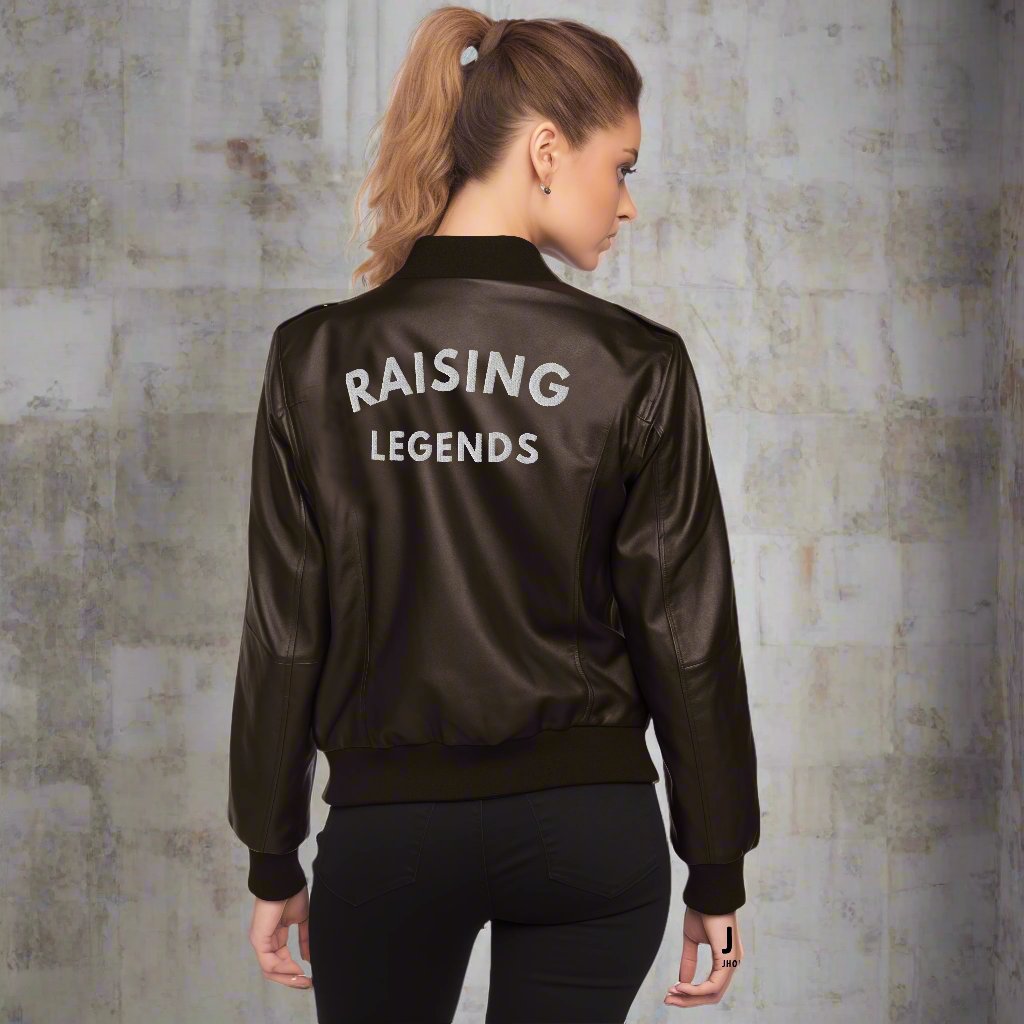 Raising Legends Leather Bomber Jacket