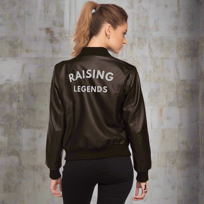 Raising Legends Leather Bomber Jacket