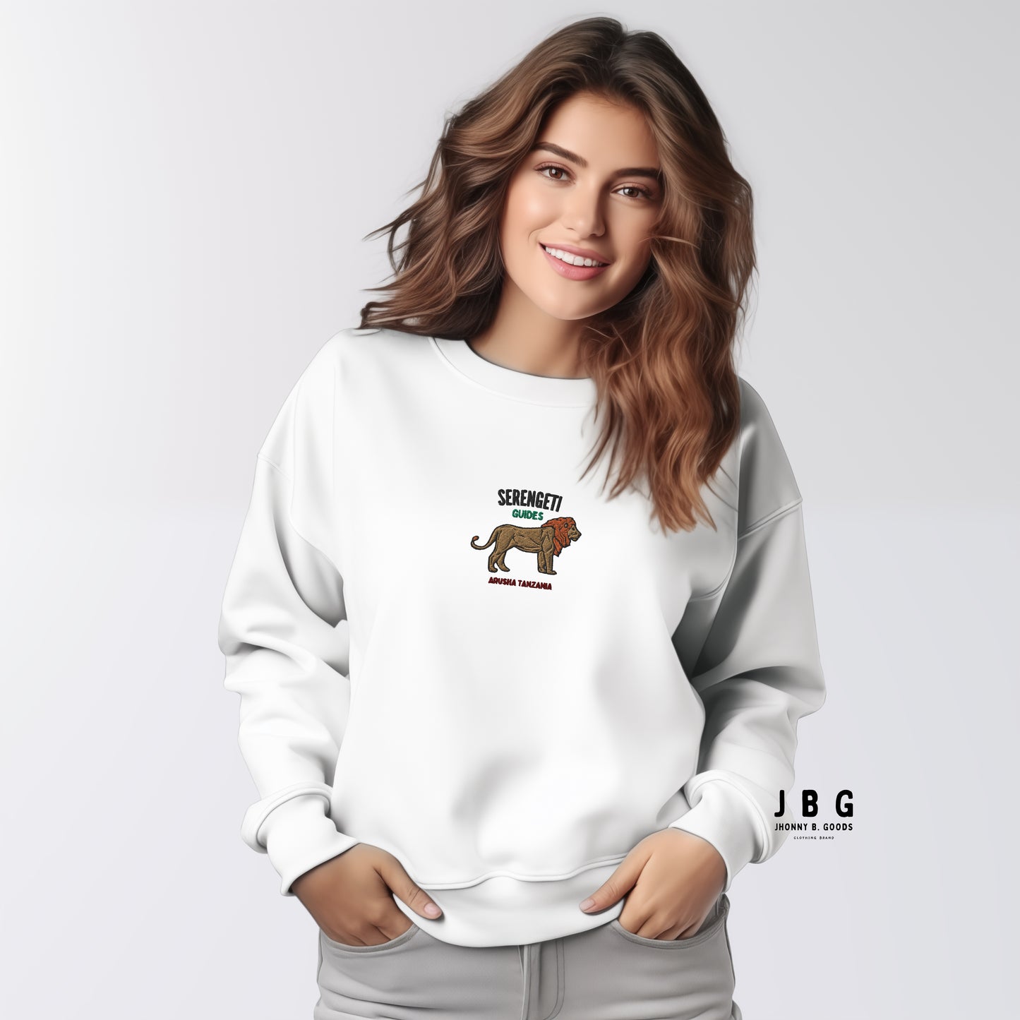 Serengeti Embroidered women's Premium Sweatshirt