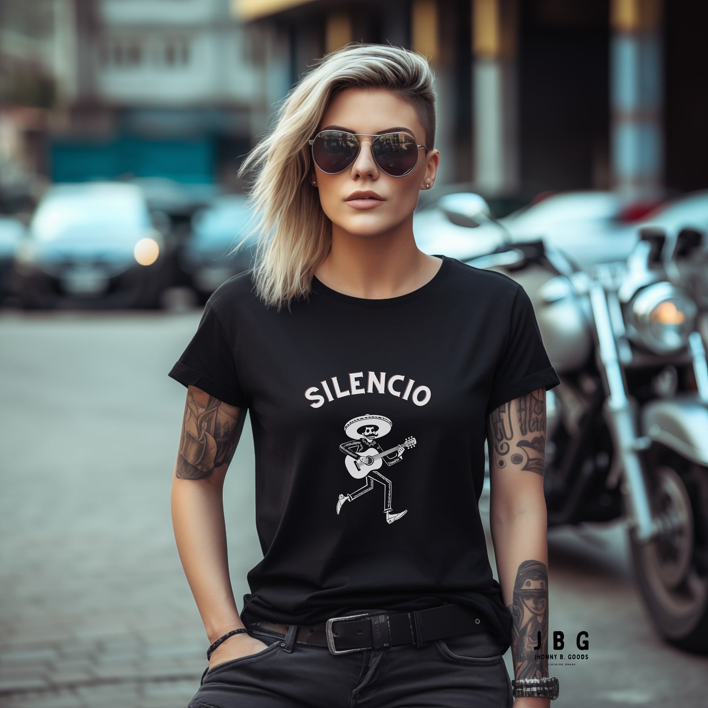 Silencio womens garment-dyed heavyweight t-shirt