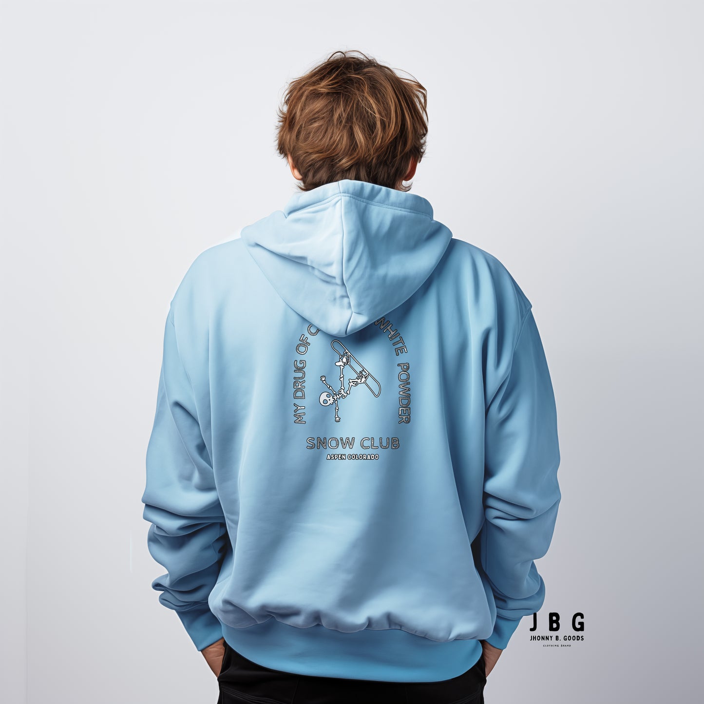 White Powder Snow Club men midweight hoodie